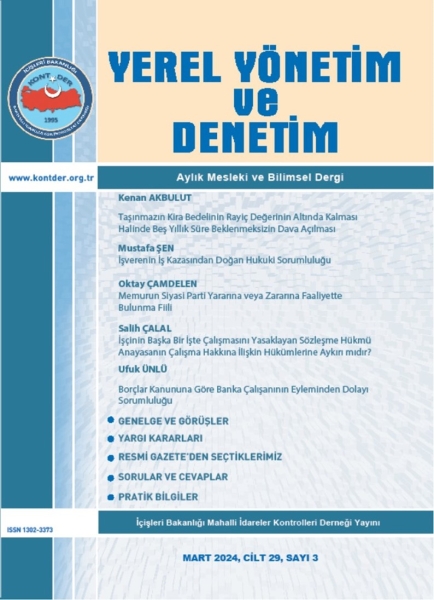 Yerel Yönetim ve Denetim Dergisi Mart 2024 Sayısı